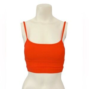 WILO The Label Ribbed Sports Bra Orange XS Adjustable Straps Activewear